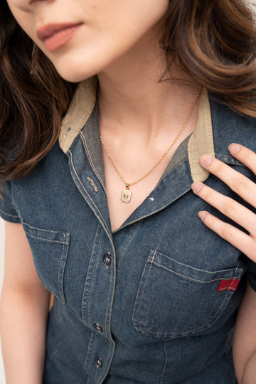 Paved Initial Necklace