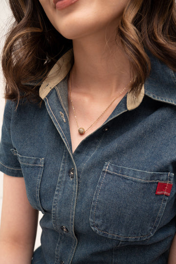 Paved Ball Necklace