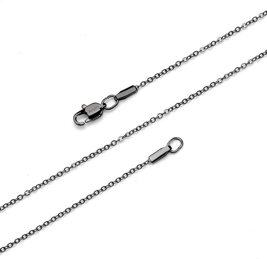 Black Dainty Rolo Neck Chain