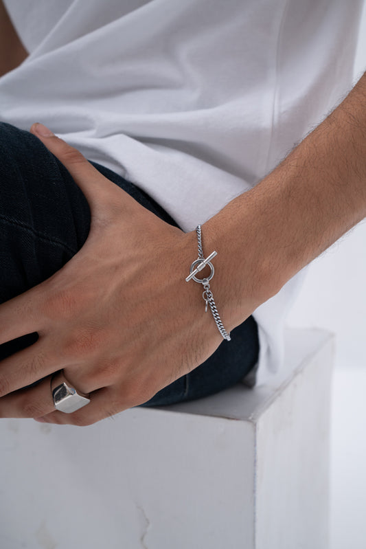 T-Bar Bracelet Silver