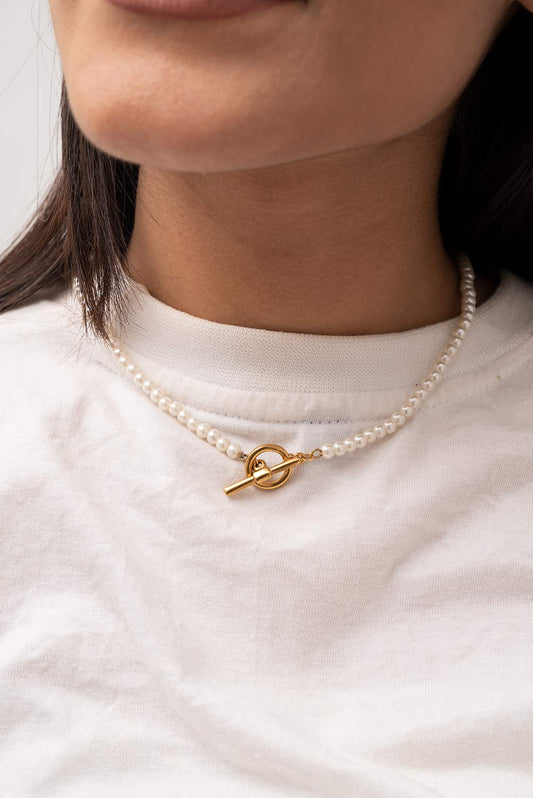 Pearl T-Bar Neckchain