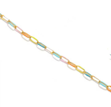 Paperclip Enamel bracelet